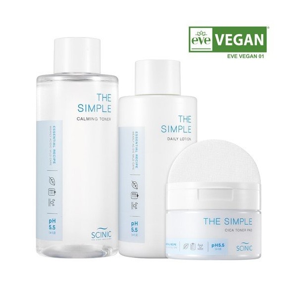 Cynic The Simple Vegan 3 Type Toner 300ml + Lotion