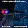 Solar Strobe Warning Light, 3 Working Modes Double Side Red