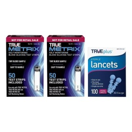 True Metrix Tiras De Prueba De Glucosa Y Lancetas (100x100)