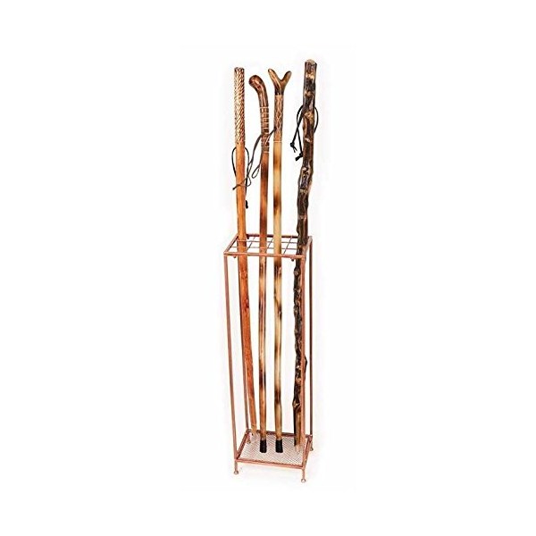 Manual Weavers Walking Sticks - Display Stand - Holds Up To 12 Sticks (9 x 7 x 19.75)
