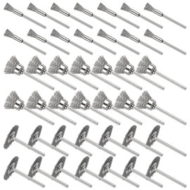 Mixiflor 42Psc Wire Wheel Brush Set, Rotary Tool Wire Brush, Steel Wire Wheels Pen Brushes Set Kit Accessories for Rotary Tool-1/8"(3mm) Shank