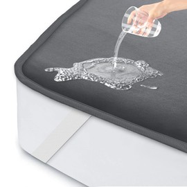 ohano Mattress Protector 180 x 200 cm Waterproof Incontinence Pad Washable Mattress Protector Waterproof Mattress Covers Incontinence Bed Underlay Waterproof Mattress Topper Dark Grey
