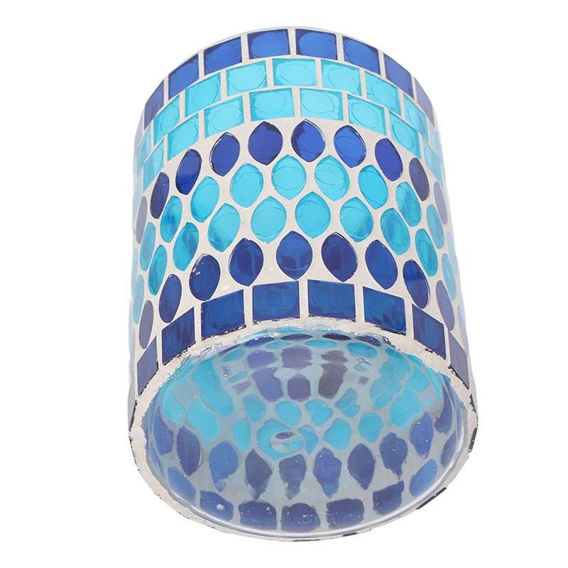Mosaic Votive Candle Holder Handcrafted Glass Tea Light Holder for