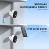 PGST Solar Home Security Cameras Wireless Outdoor,2K HD 360°View No