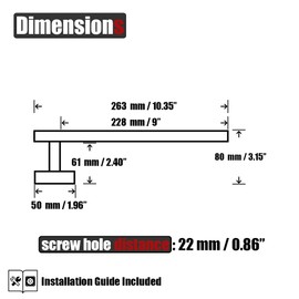 JQK Hand Towel Holder Towel Ring Oil Rubbed Bronze, Thicken 0.8mm 304 Stainless Steel Bathroom Hand Towel Bar, 9 Inch Wall Mount Towel Rack Hanger, ORB, THH110L9-ORB