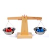 Montessori Wooden Balance Beam Weighing Scale Early Childhood Education Tools