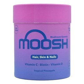 Moosh Moosh Mushroom Gummies 3000mg - 60 Gummies (Reishi, Lions Mane, Chaga, Coryceps) Sugar Free, 100% Vegan (Hair, Skin & Nails)