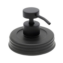 Mason Jar Lifestyle Matte Black Soap Pump Dispenser Lid Kit (Wide Mouth Lid Kit)