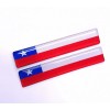 DIGIART INTERNATIONAL CHILE CHILEAN FLAG 3D EPOXY CAR EMBLEM SET