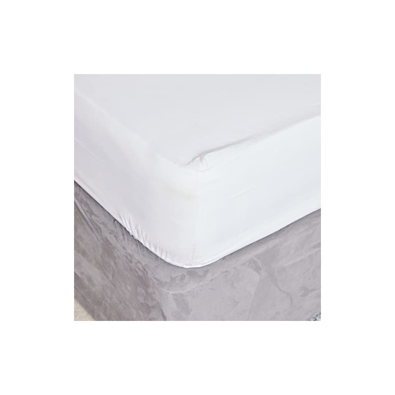 Highams King Size Fitted Sheets White Luxury Plain Dyed Deep