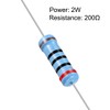 sourcing map Metal Film Resistor 200 Ohm 2 W 1%
