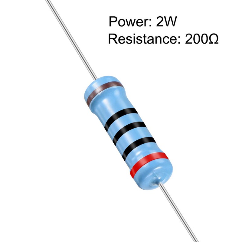 sourcing map Metal Film Resistor 200 Ohm 2 W 1%
