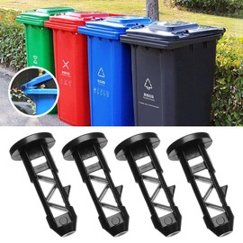 6PCS Wheelie Bin Lid Hinge PinPlastic Wheelie Bin Lid Hinge Pin Wheelie Trash Bins for 80-240 L Household and Commercial(Black,67 x 31 mm)