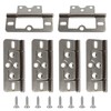 bociloy 6Pcs 3 Inch Non-Mortise Hinge, Silver Iron Cabinet Hinges,