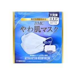 [ﾋﾞｰ･ｴﾑ･ｼｰ] BMC やわ肌マスク 1日使いきりタイプ ふつうサイズ 大容量 100枚入