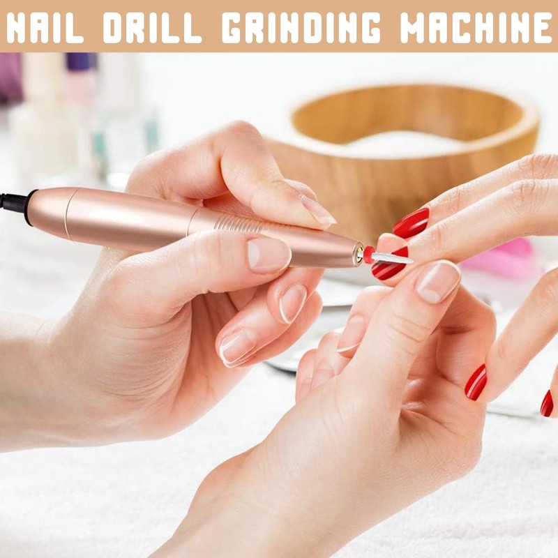 4-Piece Ceramic Nail Drill Set in Corn Shape Professional 3/32