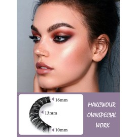 BELEVO Eyelashes Russian Strip Lashes 10 Pairs Pack D Curl Lashes Fluffy Wispy 3D Effect Hybrid Fake Eyelashes Lashes Natural Look