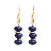 Gempires Lapis Lazuli Earrings in Gold Plated Dangle Style -