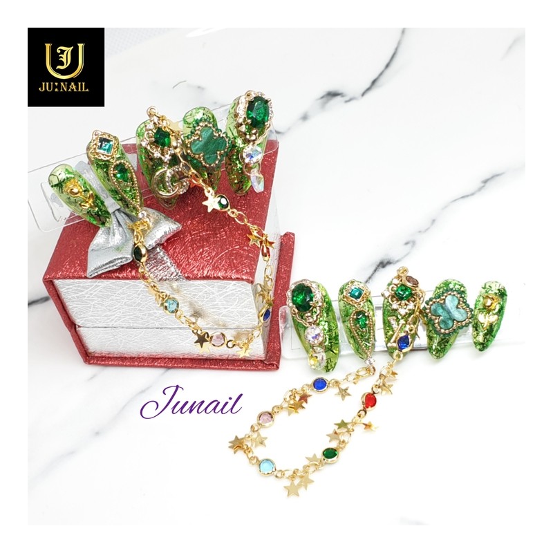 ❗Limited Edition❗ Evergreen Handmade Nail Tips✨ - Short Almond /