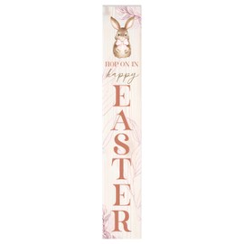 8"x48" Easter Welcome Sign for Front Door, Happy Easter Sign for Front Porch, Easter Door Decorations for Outdoors, PVC Sign (Design 1)