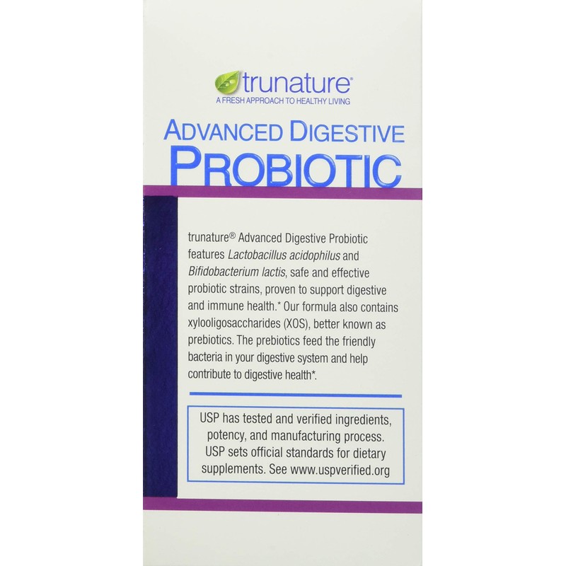 TruNature Advanced Digestive Probiotic, White, 100 Count