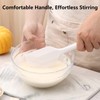 DUFEIMOY White Silicone Spatula for Cooking Heat Resistant, 10.8In Small
