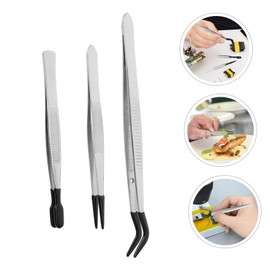 Outanaya Multi-purpose Stainless Steel Tweezers Craft Tweezers Lash Jewelry Photo Clip