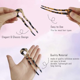 metulip-6 uds. Horquillas para el pelo en forma de U, horquillas para el pelo de estilo francés, horquillas para el pelo onduladas, accesorios para el cabello para mujeres y niñas