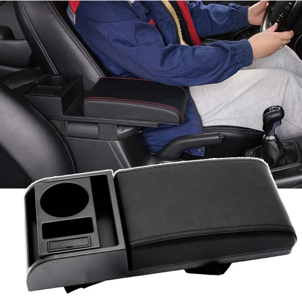 XUKEY Car Armrest Lid Universal Cover Center Console Storage USB
