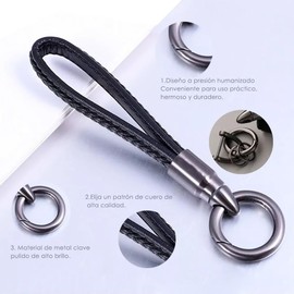 Llavero para Hombres y Mujeres, Llaveros de Piel con Desarmador Llavero Automóvil, Organizador de Llavero Resistente con Anillo D Antipérdida de Coches Llaves, Carteras, Vaqueros Decoración