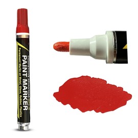 Competitive Advantage Enamel Paint Markers MPD-15 | RED - 1 Pack | Permanent Marks on Metal, Glass, Rubber, Plastic & more, Waterproof UV Resistant