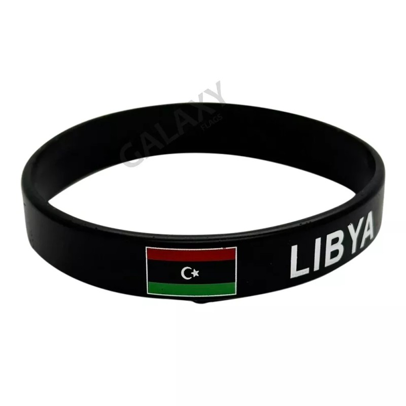 Libya Bracelet / Libya Flag Silicone Rubber Bracelet
