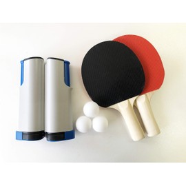 LITEC Family Table Tennis Set, Home Table Tennis, 2 Rackets, 3 Balls Net, 108 Balls