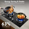 2 Burners Gas Stove, Natural Gas Burner with Windproof Pot