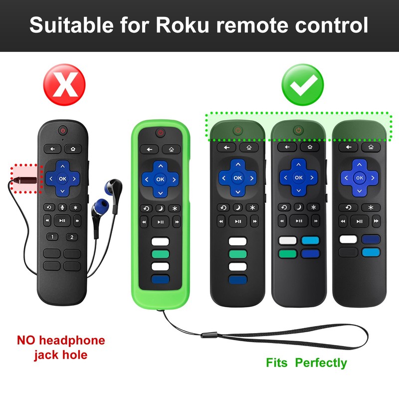 (Pack of 2) Remote Cover Case for Roku TV Remote