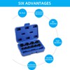 YWHWXB 11pcs Impact Bolt & Nut Remover Set with Solid
