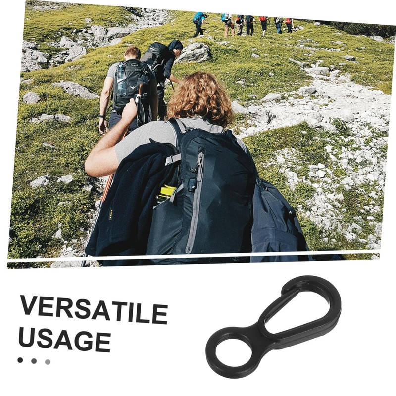 GRIRIW 50pcs Plastic Hooks: Mini 8 Shaped for Outdoor Camping