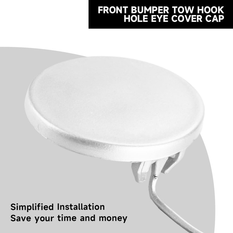 Yollky Front Bumper Tow Hook Cover Cap for Volkswagen Jetta
