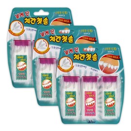 Winged Interdental Brush 180P 3 Pieces Portable Toothpick Interdental Brush / 날개단 치간칫솔 180P 3개 휴대용이쑤시개치간솔