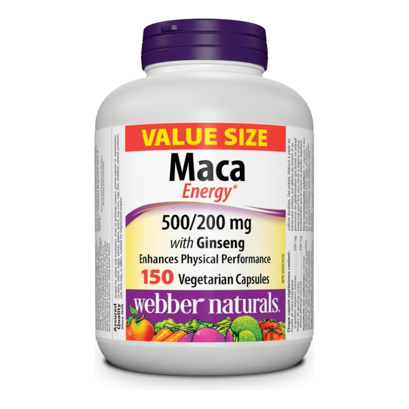 Webber Naturals Maca Energy 150 Cápsulas Vegetarianas