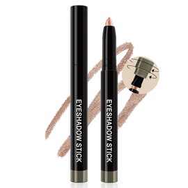 Glitter Cream Eyeshadow Stick, Waterproof High Pigmented Shimmer Eyeliner Pencil Eye Shadow Pen, Smudge-Proof & Long Lasting Crayon Eyeshadow Built-in Sharpener, Eye Brightener Makeup Gift for Women-02#