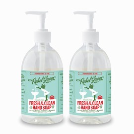 Rebel Green Liquid Hand Soap - Moisturizing Natural Bathroom & Kitchen Liquid Soap - Gentle Household Hand Wash
