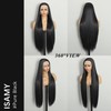 ISAMY Synthetic Lace Front Wig, HD Glueless Lace Wig Pre-Plucked