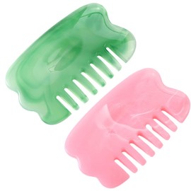 EIHI Set of 2 Guasha Stone Resin Ems Gua Sha Body Gua Sha Gua Sha Rose Quartz Gua Sha Comb
