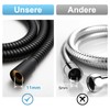 OFFO Shower Hose, Black, 2 m, with Twist Protection, 11
