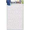 Dritz BL100HWT Iron-on Letters, Soft Flock, Block, 1-Inch, White (1-Sheet)
