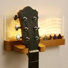 JIZZU Guitar Wall Mount, USB Powered LED Luminous Wooden Guitar