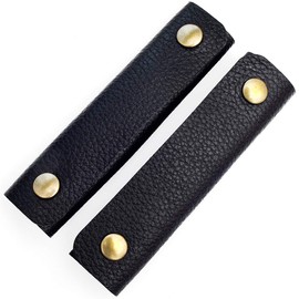 Bag Handle Covers, Genuine Cow Leather, Made in Japan, Black, Set of 2, Bag Handle Cover, Leather