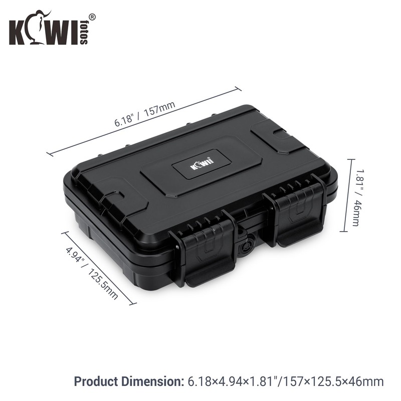 KIWIFOTOS 132 Slots SD Memory Card Case IP67 Waterproof for