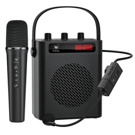 YOCEWECA 40W Bluetooth 5.3 Voice Amplifier with Headset Mirophone & Handheld Mic, Portable Rechargeable PA System for Teachers & Events,Wireless Karaoke Speaker with 4 Sound Effects for Guitar S95
